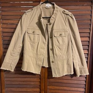 Loft tan jacket/ button down.